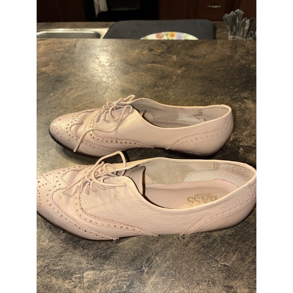 vtg G H bass co womens shoes 8N oxfords Leather And Leather Soles Tan - Picture 6 of 13